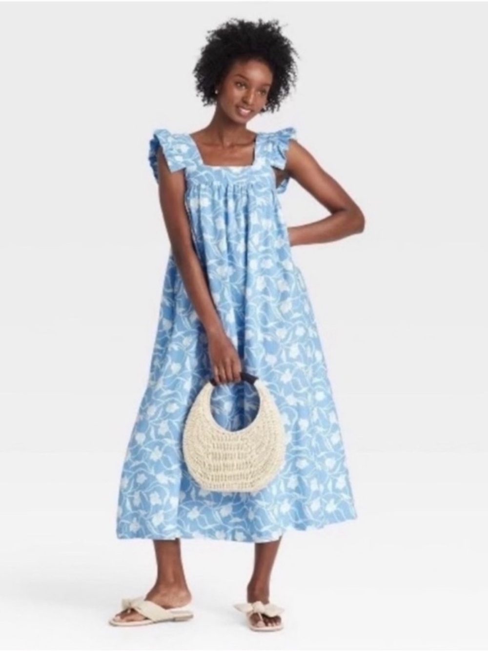 a new day Blue Floral Maxi Dress